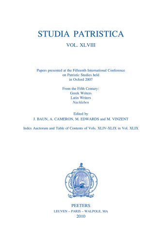 Beispielbild fr Studia Patristia, Vol. XLVIII: Index Auctorum and Table of Contents of Vols. XLIV-SLIX in Vol. XLIX zum Verkauf von Windows Booksellers