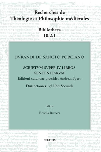 Stock image for Durandi de Sancto Porciano(II, 1-5) for sale by ISD LLC