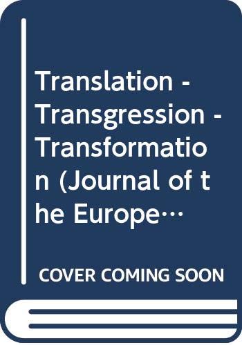 Beispielbild fr Translation - Transgression - Transformation zum Verkauf von ISD LLC