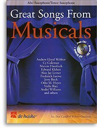 9789043110716: Great songs from musicals saxophone +cd