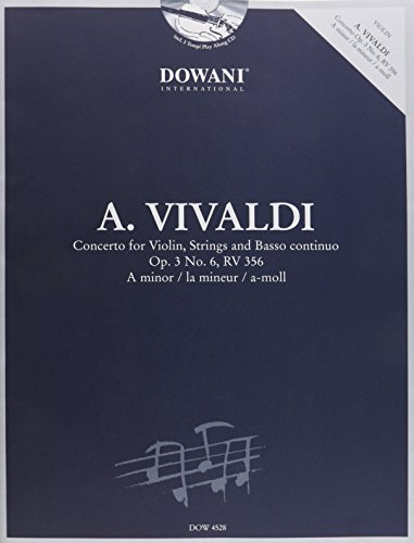 Stock image for Vivaldi - Concerto for Violin, Strings and Basso Continuo Op. 3 No. 6, Rv 356 in a Minor + Cd for sale by Revaluation Books
