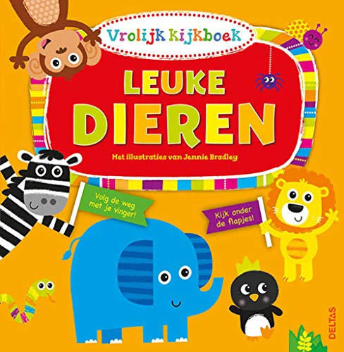 Beispielbild fr Leuke dieren: Volg de weg met je vinger! Kijk onder de flapjes! (Vrolijk kijkboek) zum Verkauf von medimops