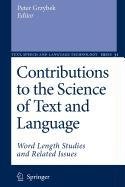 9789048105809: Contributions to the Science of Text and Language