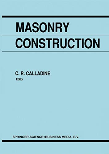 Stock image for Masonry Construction: Structural Mechanics and Other Aspects for sale by Redux Books