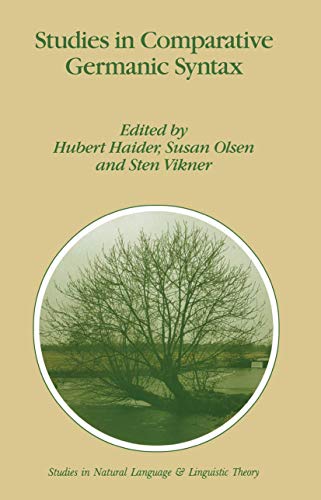 Studies in Comparative Germanic Syntax Studies in Natural Language and Linguistic Theory 31 - H. Haider
