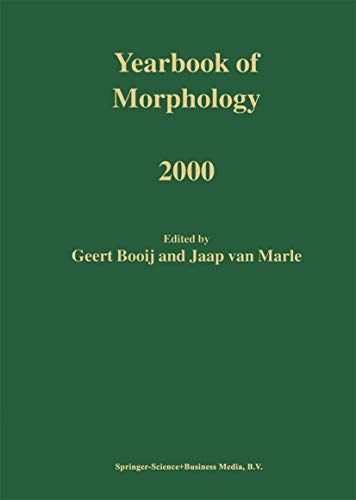 Beispielbild fr Yearbook of Morphology 2000 zum Verkauf von Chiron Media