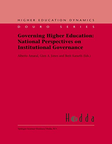 9789048162000: Governing Higher Education: National Perspectives on Institutional Governance (Higher Education Dynamics, 2)
