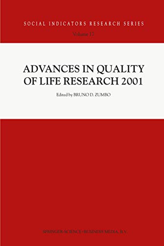 Advances in Quality of Life Research 2001 - Zumbo, Bruno D.