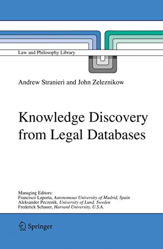 Stock image for Knowledge Discovery from Legal Databases (Law and Philosophy Library) for sale by Revaluation Books