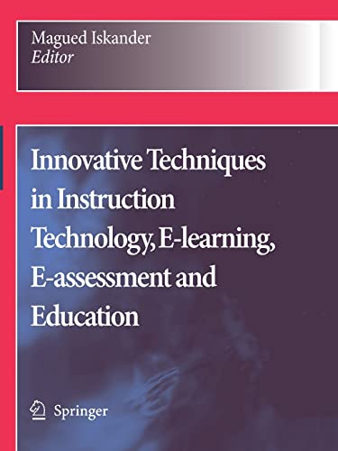9789048179749: Innovative Techniques in Instruction Technology, E-learning, E-assessment and Education