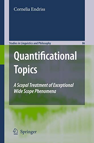 9789048184880: Quantificational Topics: A Scopal Treatment of Exceptional Wide Scope Phenomena: 86