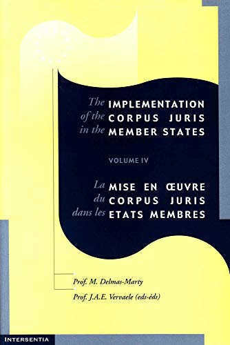 Stock image for Implementation of the Corpus Juris - Volume 4 for sale by medimops