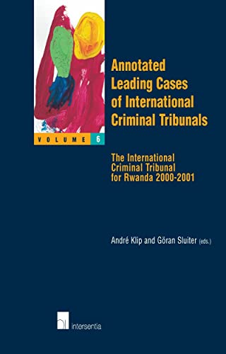 Beispielbild fr Annotated Leading Cases of International Criminal Tribunals. Vol. 4: The International Criminal Tribunal for the former Yugoslavia, 1999-2000. zum Verkauf von Kloof Booksellers & Scientia Verlag