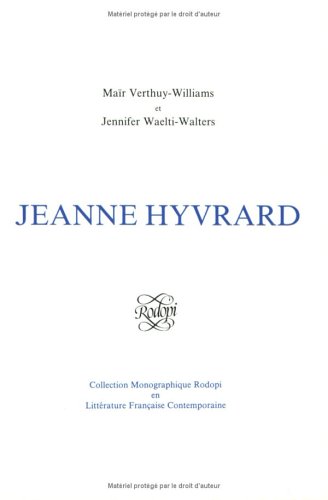 Stock image for Jeanne Hyvrard for sale by Avol's Books LLC