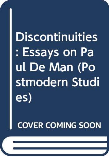 Beispielbild fr (Dis)continuities. Essays on Paul de Man. zum Verkauf von Mller & Grff e.K.