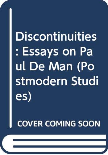 9789051831597: (Dis)continuities: Essays on Paul de Man: 2 (Postmodern Studies)