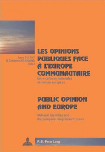 Stock image for LES OPINIONS PUBLIQUES FACE A L'EUROPE COMMUNAUTAIRE PUBLIC OPINION AND EUROPE : ENTRE CULTURES NATIONALES ET HORIZON EUROPEEN NATIONAL IDENTITIES AND THE EUROPEAN INTEGRATION PROCESS for sale by Basi6 International