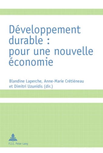 Imagen de archivo de D veloppement durable : pour une nouvelle conomie (French Edition) a la venta por Mispah books