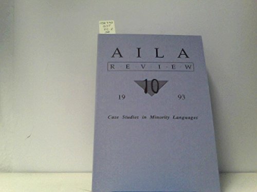 Beispielbild fr AILA Review 10. Case Studies in Minority Languages zum Verkauf von Bernhard Kiewel Rare Books