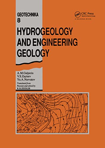 Imagen de archivo de Hydrogeology and Engineering Geology a la venta por PBShop.store US