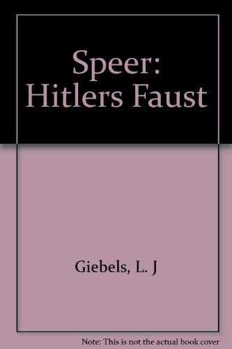 Beispielbild fr Speer : Hitlers Faust. zum Verkauf von Kloof Booksellers & Scientia Verlag