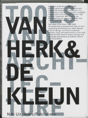 Van Herk & De Kleijn: Tools and Architecture (9789056623043) by Ibelings, Hans