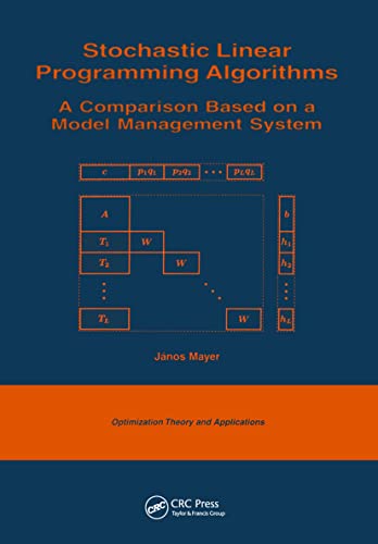 9789056991449: Stochastic Linear Programming Algorithms: A Comparison Based on a Model Management System: 1 (Optimization Theory and Applications)