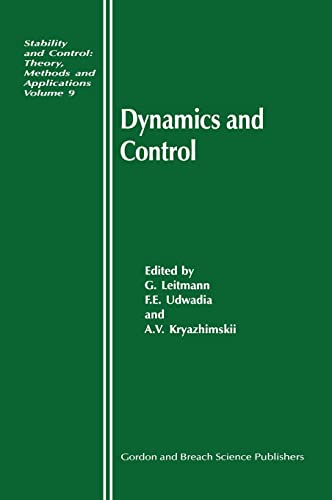 9789056991722: Dynamics and Control (Stability and Control: Theory, Methods and Applications)