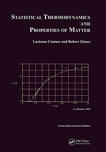 Beispielbild fr Statistical Thermodynamics and Properties of Matter zum Verkauf von Blackwell's