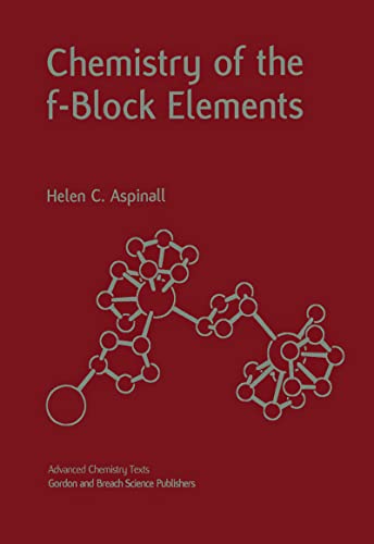 Stock image for Chemistry of the f-Block Elements for sale by Revaluation Books