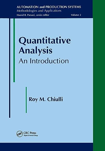 9789056996291: Quantitative Analysis: An Introduction