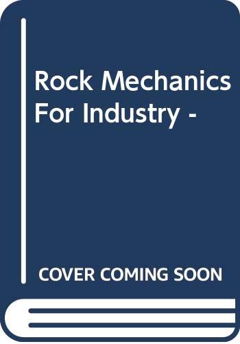 Imagen de archivo de Rock Mechanics For Industry, Vol. 1 a la venta por HPB-Red