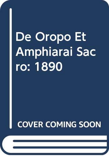 9789060320099: De Oropo et Amphiarai sacro: 1890