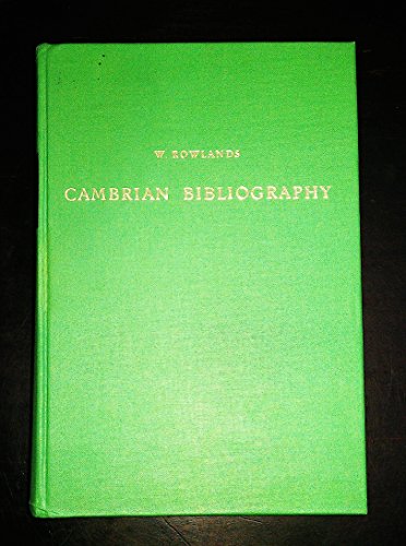 Beispielbild fr Cambrian Bibliography zum Verkauf von Anybook.com