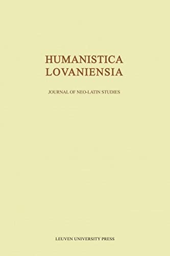 9789061863380: Humanistica Lovaniensia, Volume XXXVIII - 1989: Journal of Neo-Latin Studies: Volume 38 (Humanistica Lovaniensia. Journal of Neo-Latin Studies, 38)