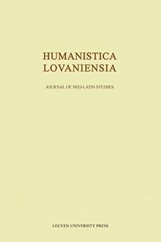 Beispielbild fr Humanistica Lovaniensia. Journal of Neo-Latin Studies. Volume 45, 1996. zum Verkauf von Plurabelle Books Ltd