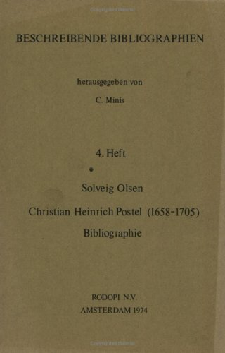 Beispielbild fr Christian Heinrich Postel (1658-1705). Bibliographie. zum Verkauf von Antiquariaat Schot