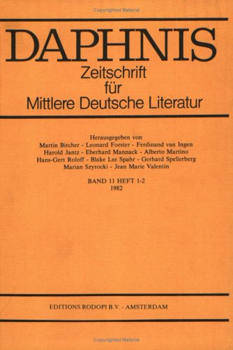 Stock image for Hof, Staat und Gesellschaft in der Literatur des 17. Jahrhunderts. Daphnis, Band 11, Heft 1 - 2 1982 for sale by Antiquariat Kunsthaus-Adlerstrasse