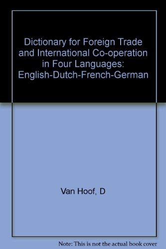 9789062152759: Dictionary for Foreign Trade and International Cooperation