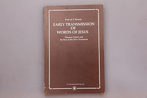9789062561735: Early Transmission of Words of Jesus