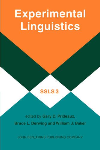 Imagen de archivo de Experimental Linguistics: Integration of Theories and Applications a la venta por Revaluation Books