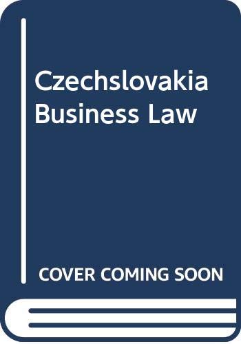 Beispielbild fr Czechoslovakian business law. zum Verkauf von Kloof Booksellers & Scientia Verlag