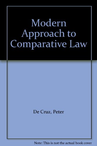 Stock image for A Modern Approach to Comparative Law for sale by Better World Books Ltd