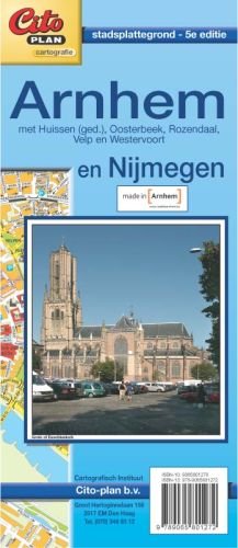 Citoplan stadsplattegrond Arnhem: met Huissen (ged.), Oosterbeek, Rozendaal, Velp, Westervoort & Nijmegen met Heilig Landstichting en Weurt