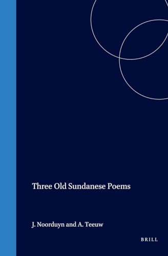 9789067181822: Three Old Sundanese Poems (Bibliotheca Indonesica)
