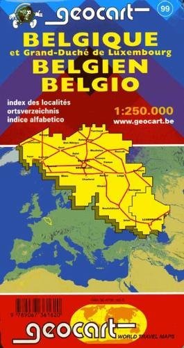 Stock image for Nieuwe wegenkaart van Belgie?, Groot-Hertogdom Luxemburg en omliggende streken: Autowegen, toegangen, uitritten, het volledig net in gebruik, in . : + acce`s Eurotunnel Calais (Dutch Edition) for sale by Wonder Book