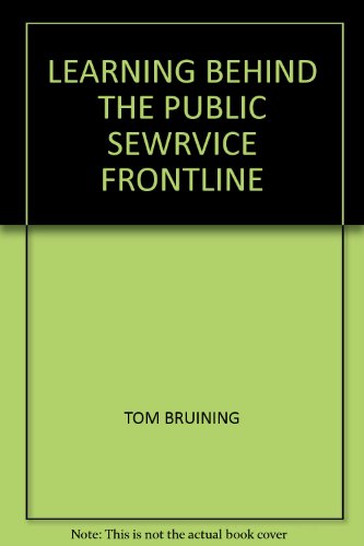 9789067551373: Learning Behind the Frontline of Public Service