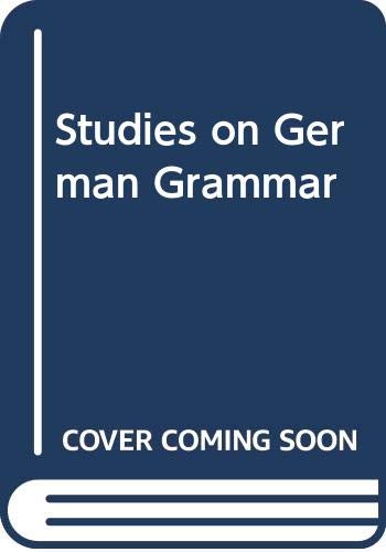 Stock image for Studies on German Grammar for sale by HPB-Red