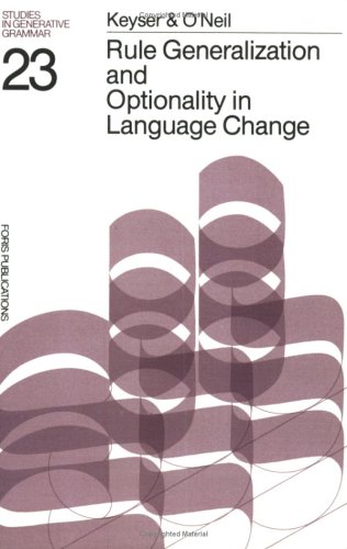 Stock image for Rule Generalization and Optionality in Language Change for sale by Michener & Rutledge Booksellers, Inc.