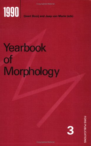Beispielbild fr YEARBOOK OF MORPHOLOGY, Vol. 3, 1990 zum Verkauf von Thomas Emig
